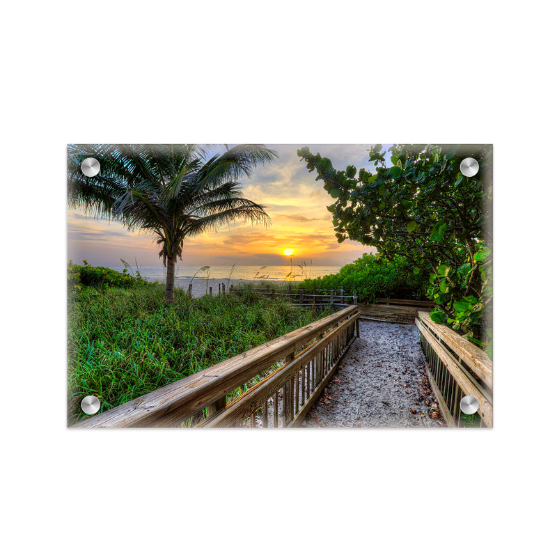 "Golden Ascent" Acrylic Wall Art