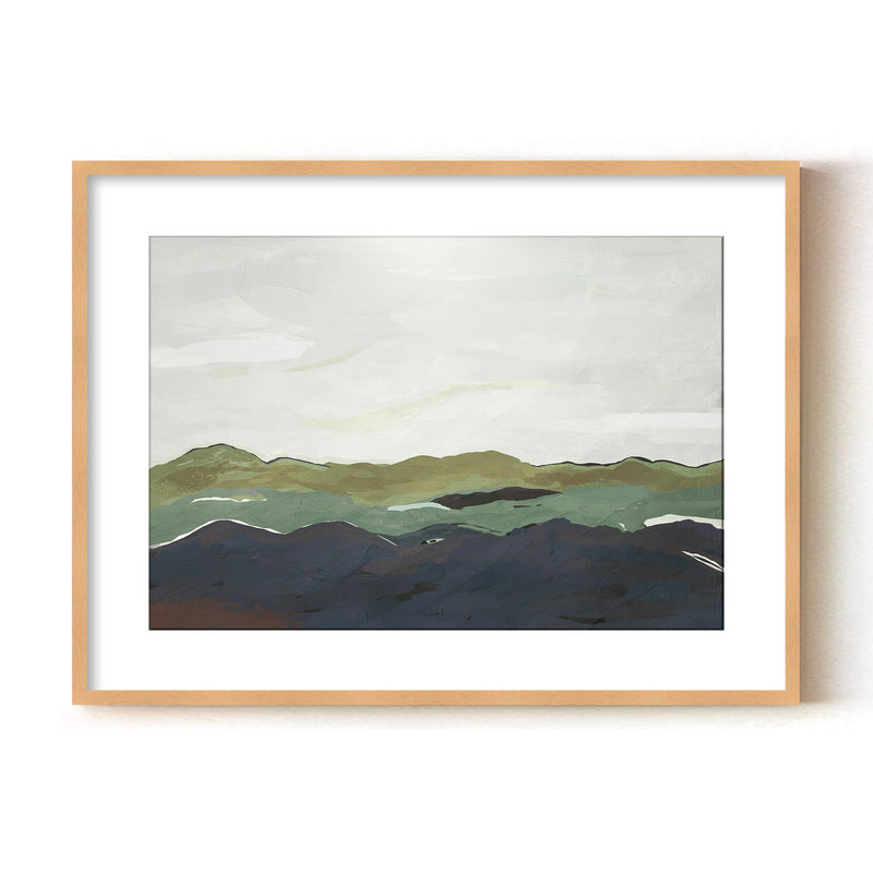 "Terra Modscape II" Framed Matted Print Wall Art by ChiChi Décor