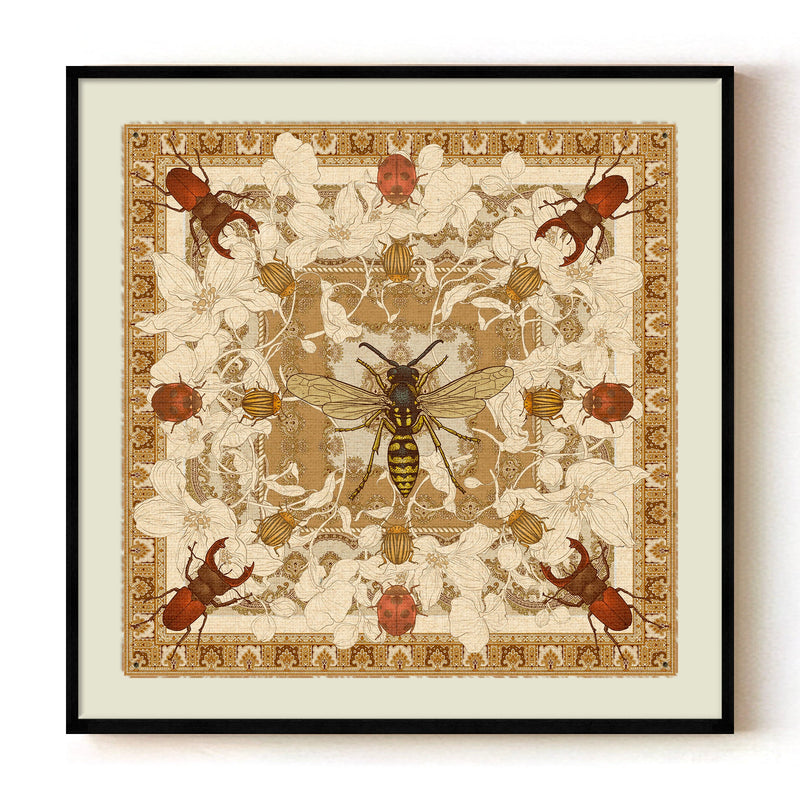 "Apothecary of Beetles" Framed Canvas Wall Art by ChiChi Décor
