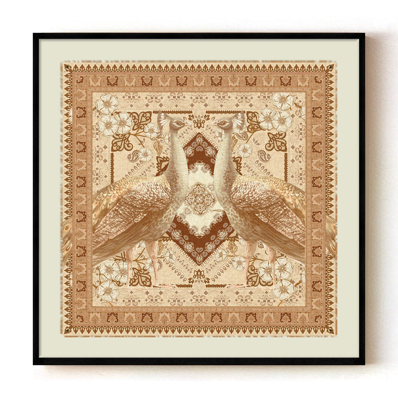 "Peacock Monarchs" Framed Canvas Wall Art by ChiChi Décor