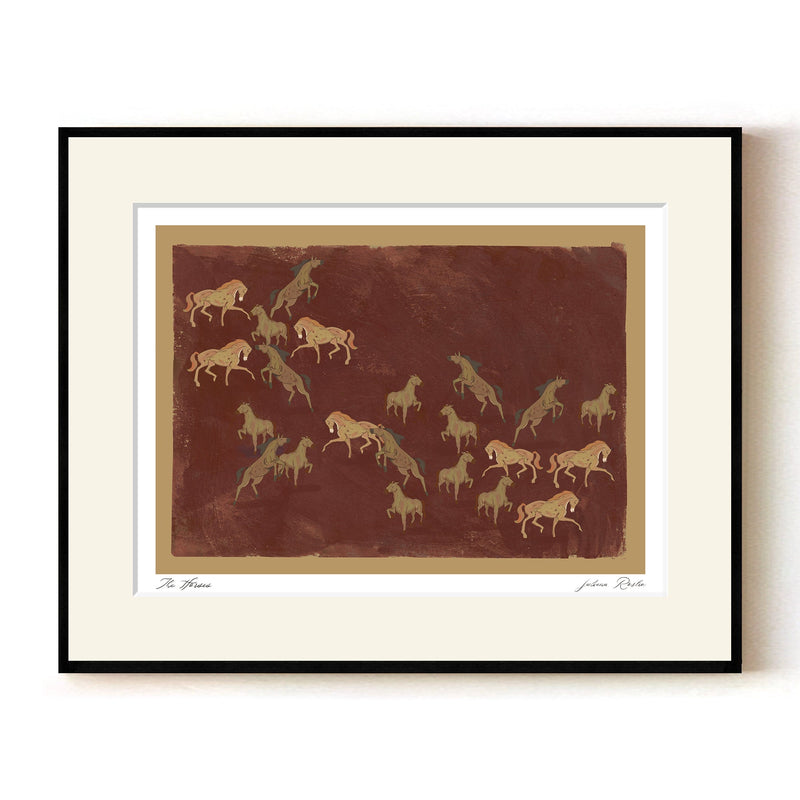 "The Horses" Framed Matted Print Wall Art by ChiChi Décor