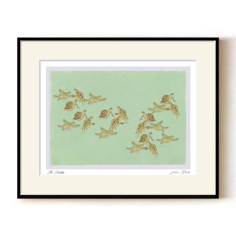 "The Turtles" Framed Matted Print Wall Art by ChiChi Décor