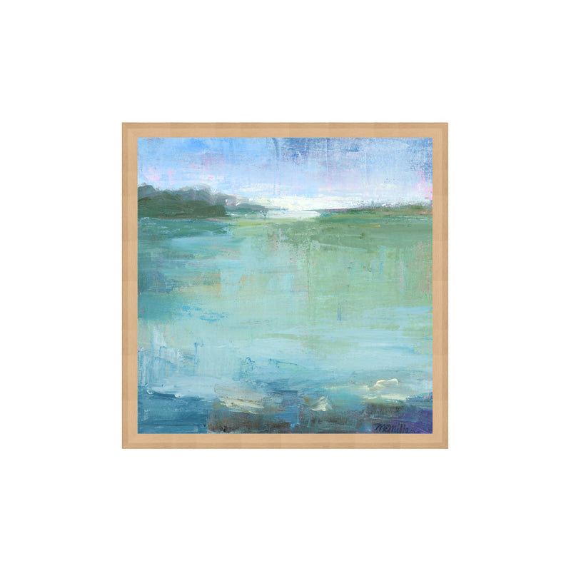 "Watery" Framed Canvas Wall Art