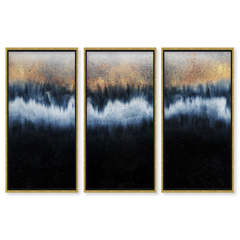 "Golden Horizon" Framed Canvas Wall Art