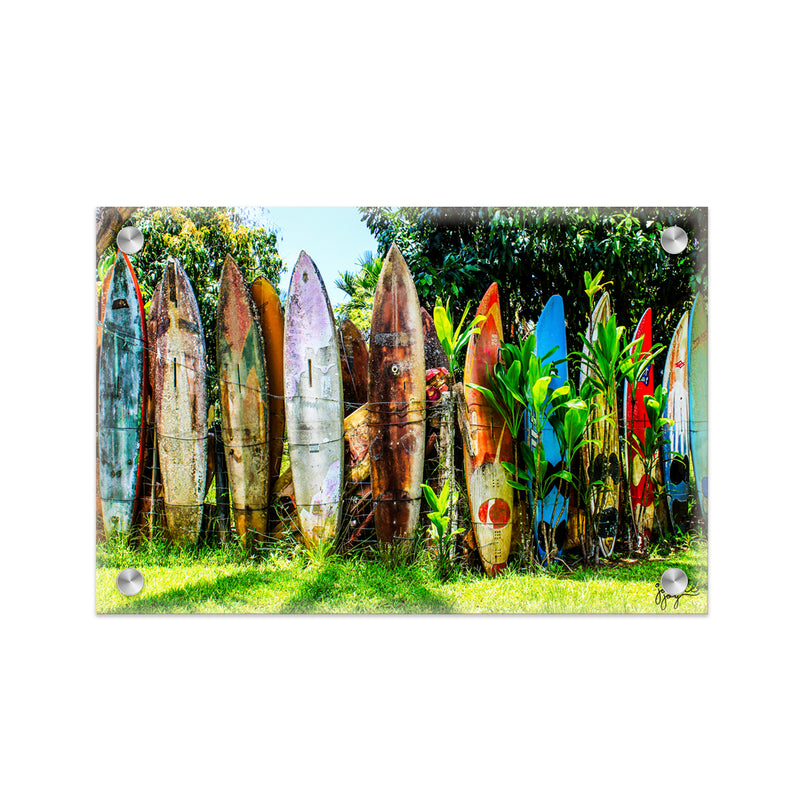 "Surfboard Fence" Acrylic Wall Art