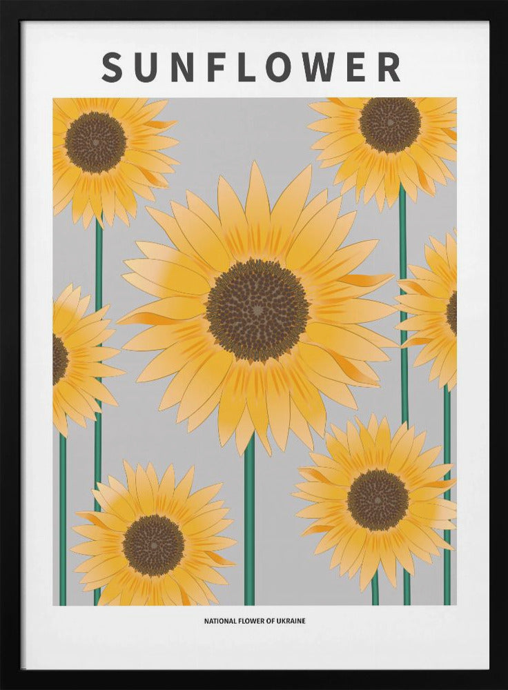 "Sunflower" Framed Textured Wall Art
