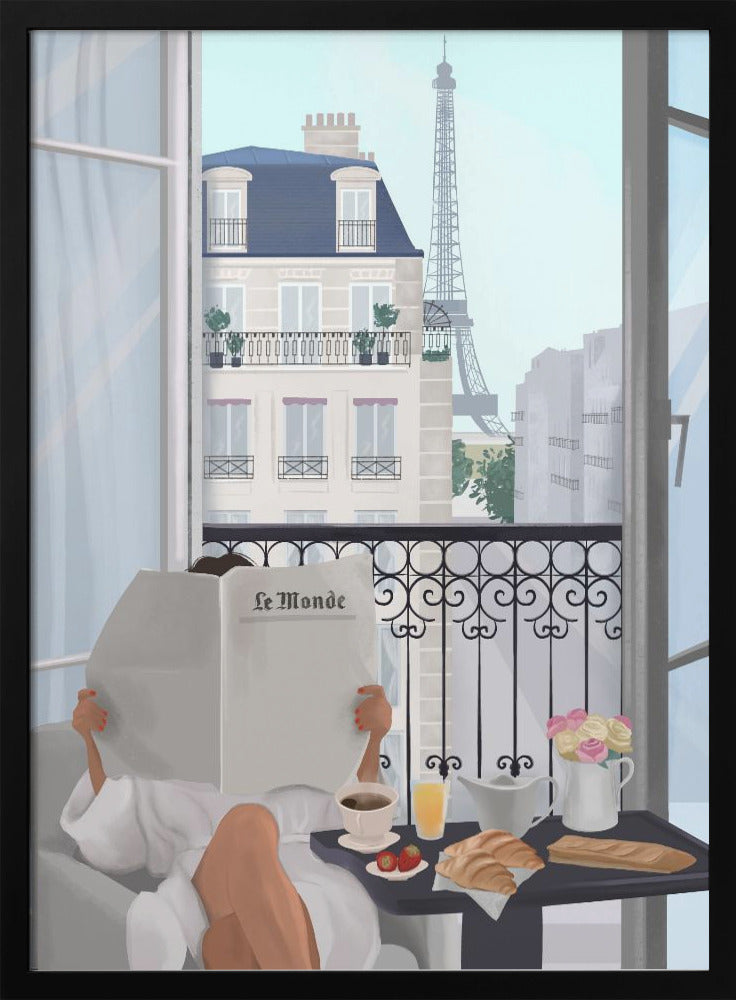 "Paris Balcony" Framed Textured Wall Art