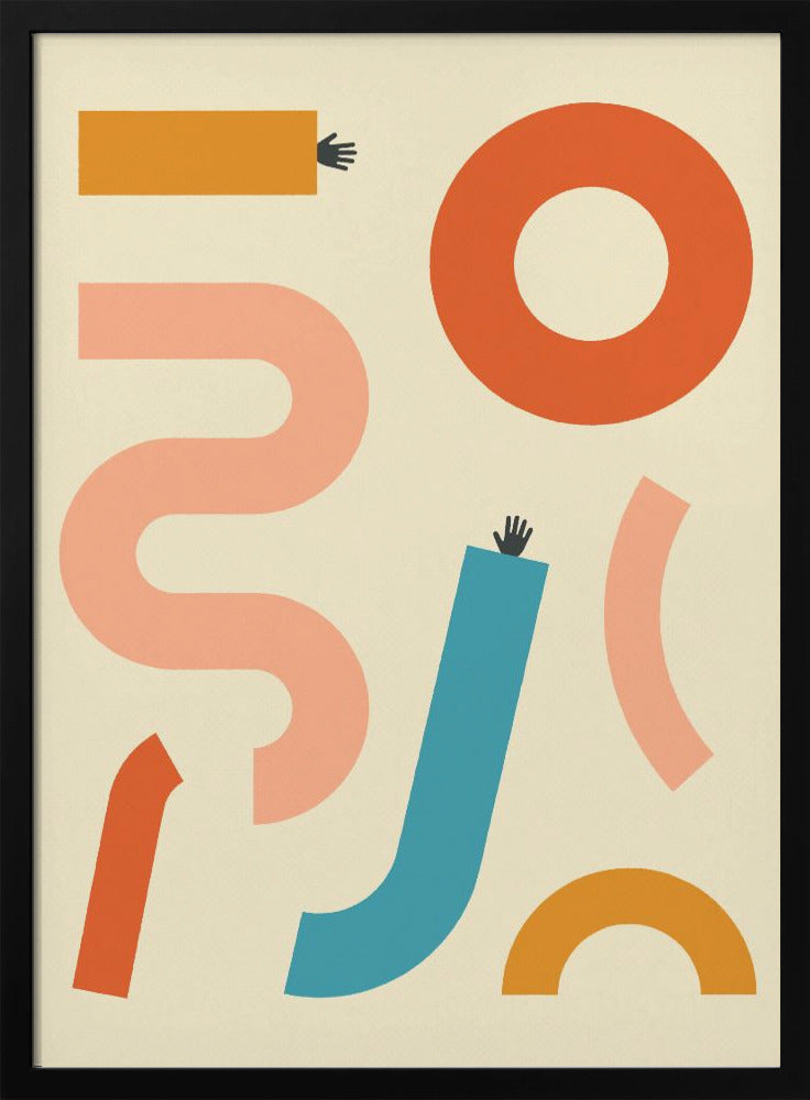 "Reaching" Framed Textured Wall Art