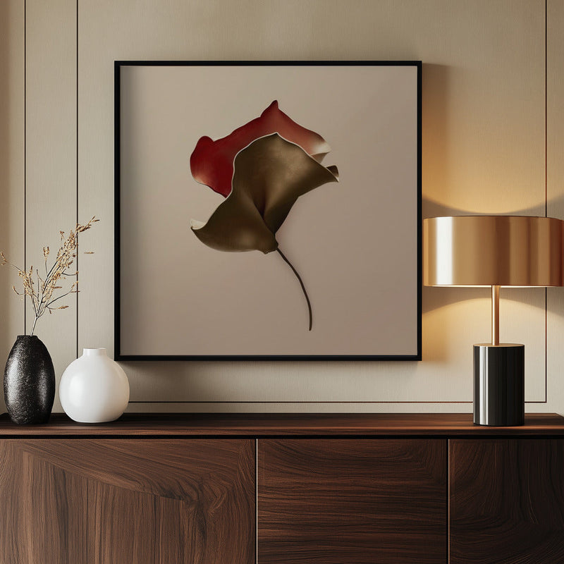 "Metallic Flora nAo4" Framed Canvas Wall Art by Alma Studio