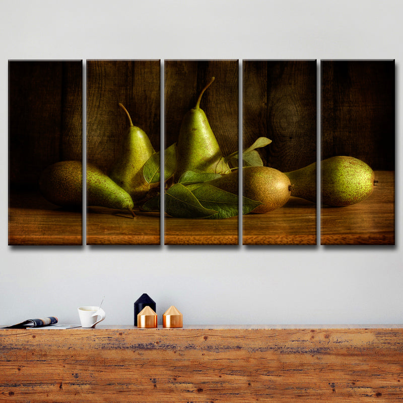 Pears' 5 Piece Wrapped Canvas Wall Art Set