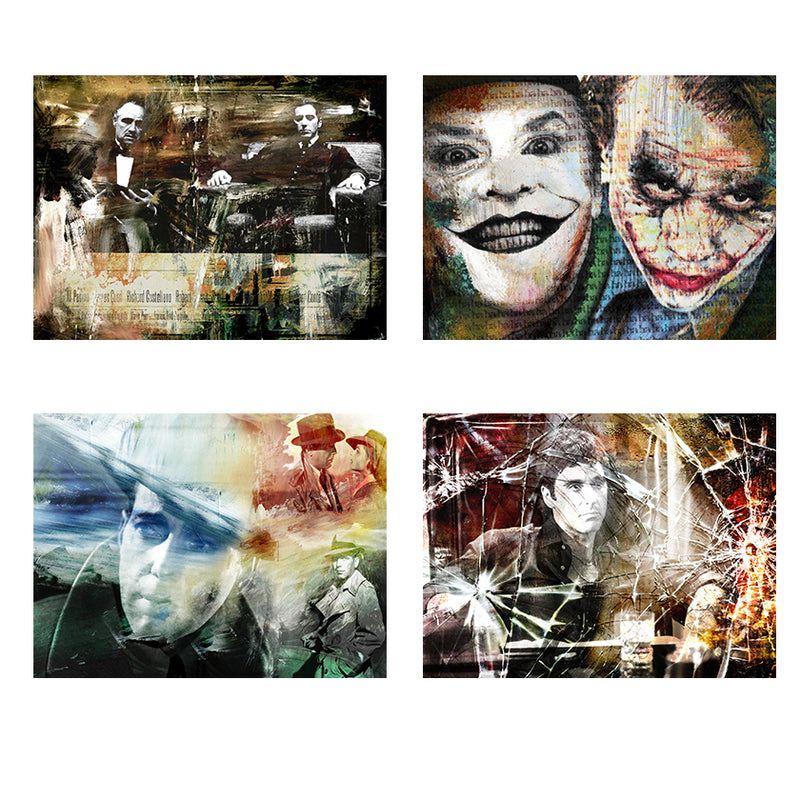 'Gangstars' 4-Piece Wrapped Canvas Wall Art Set