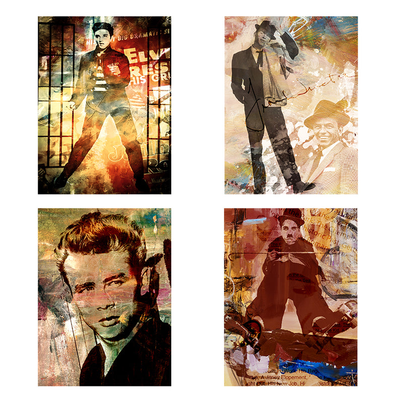 'Legends' 4-Piece Wrapped Canvas Wall Art Set