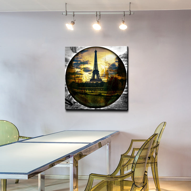Paris Fish Eye' Wrapped Canvas Wall Art