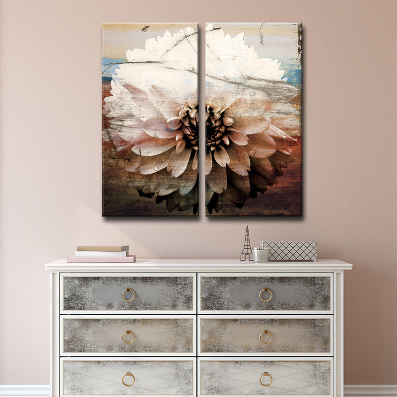 Daisy' 2 Piece Wrapped Canvas Wall Art Set - Ready2HangArt