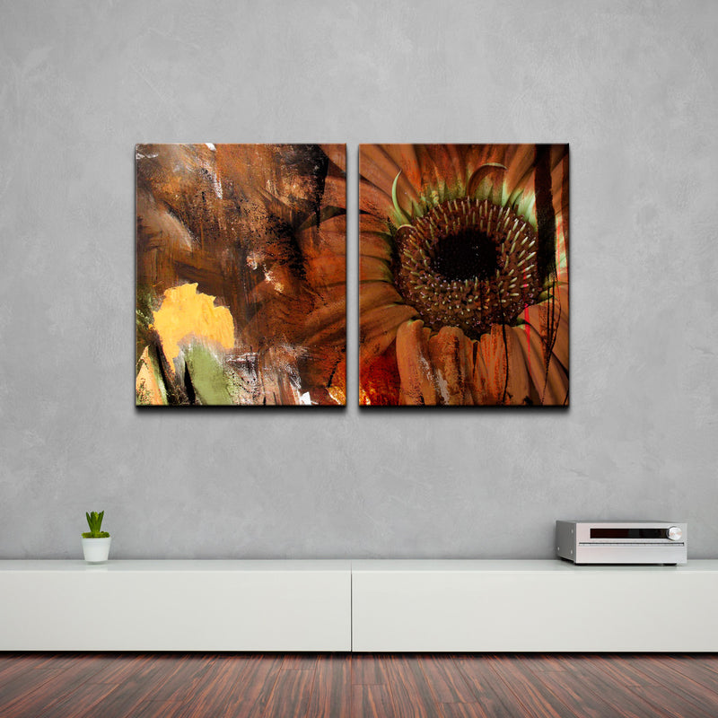 Gerber Daisy' 2 Piece Wrapped Canvas Wall Art Set