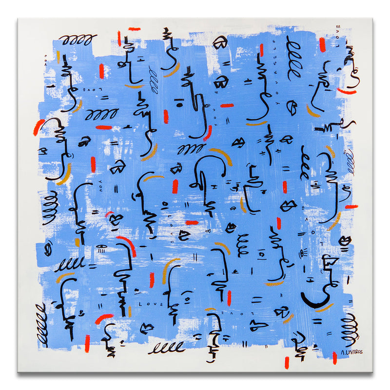 One of a Kind Original 'Faces' by Alejandra Linares