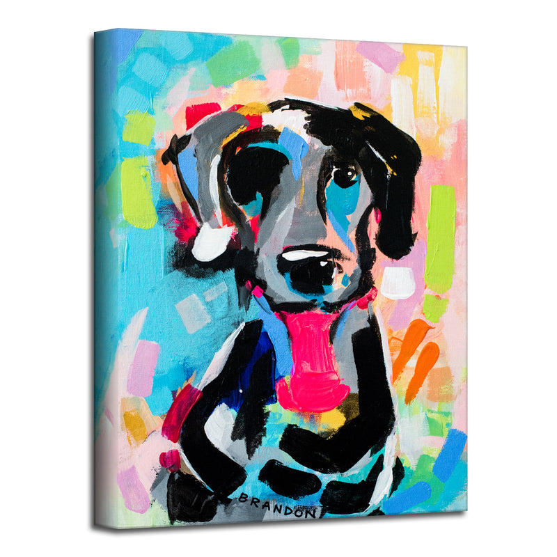 Black Lab' Wrapped Canvas Wall Art