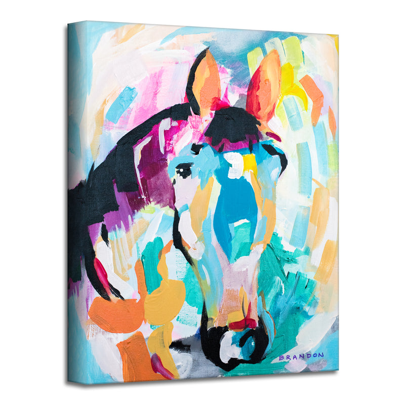 Colorburst Colt' Wrapped Canvas Art