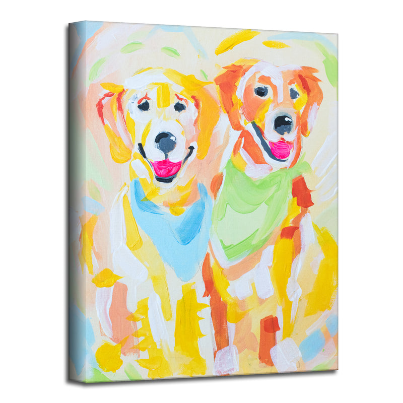 Retriever Duo' Wrapped Canvas Wall Art