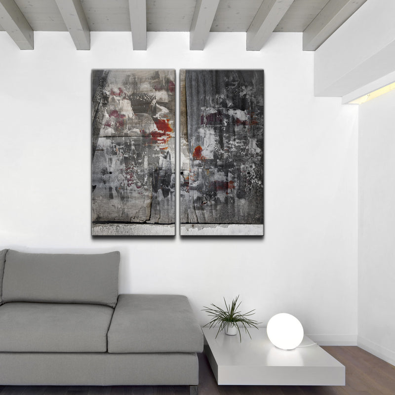 Abstract' 2 Piece Wrapped Canvas Wall Art