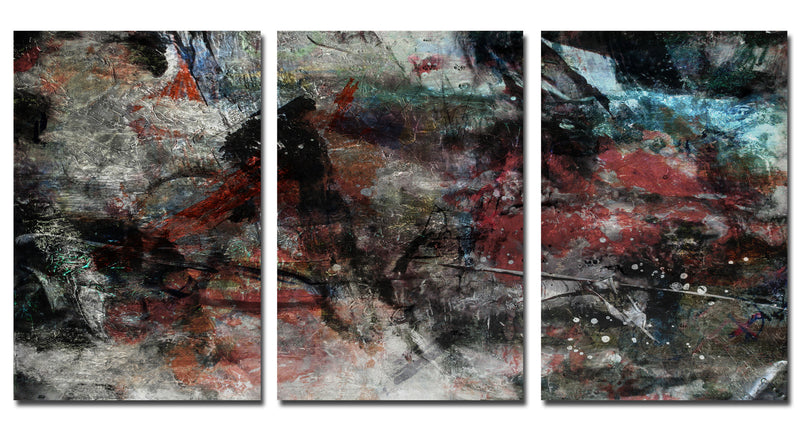 Abstract' 3 Piece Wrapped Canvas Wall Art Set