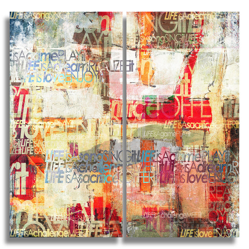 Bueno Exchange XXI' 2 Piece Wrapped Canvas Wall Art Set - Ready2HangArt