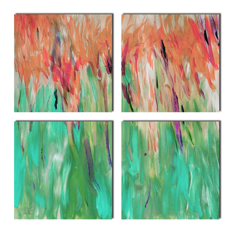 Abstract Landscape' 4 Piece Wrapped Canvas Wall Art Set