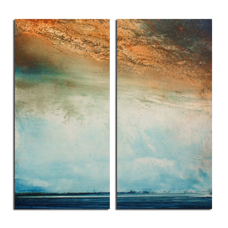 Abstract Landscape' 2 Piece Wrapped Canvas Wall Art Set