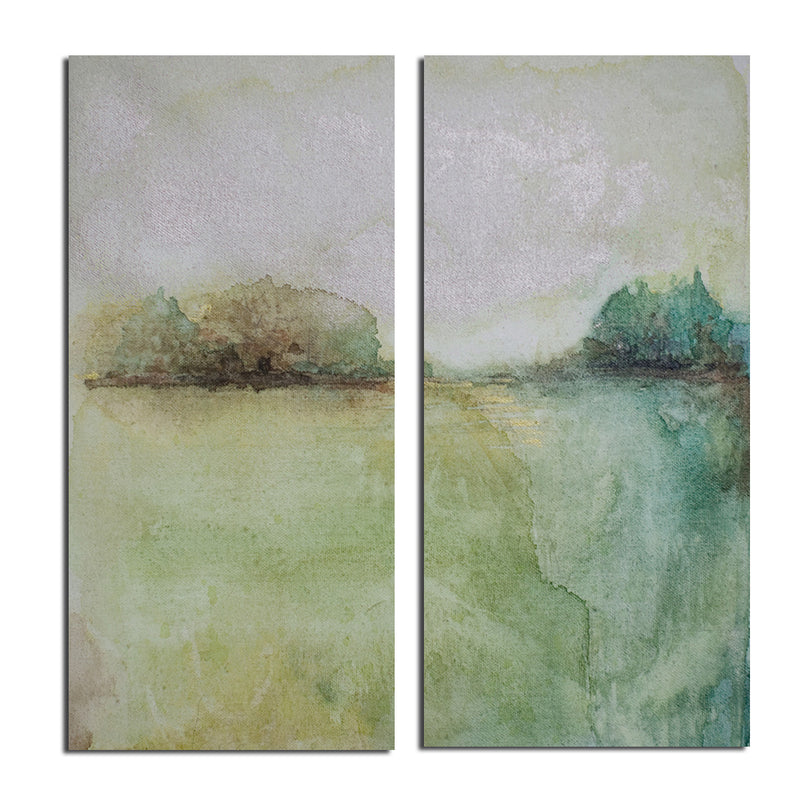 Abstract Landscape' 2 Piece Wrapped Canvas Wall Art Set