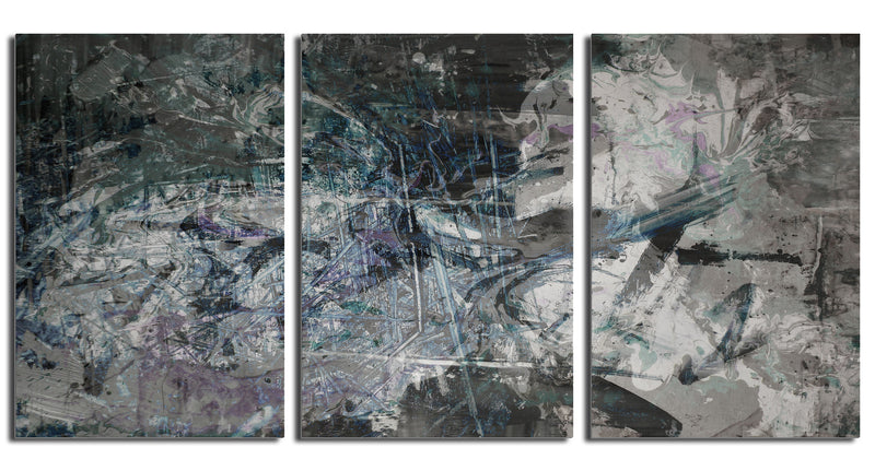 Abstract' 3 Piece Wrapped Canvas Wall Art Set