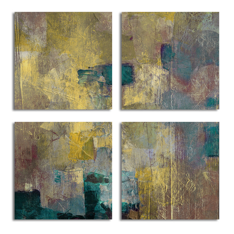 Bueno Exchange XLVI' 4 Piece Wrapped Canvas Wall Art Set - Ready2HangArt