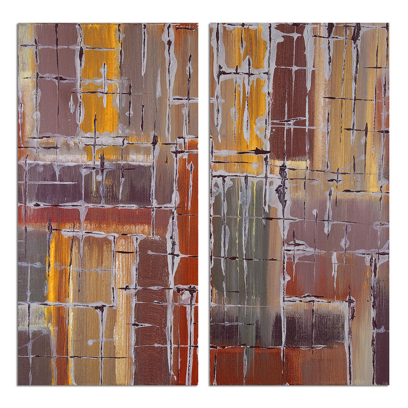 Bueno Exchange LXVII' 2 Piece Wrapped Canvas Wall Art Set - Ready2HangArt