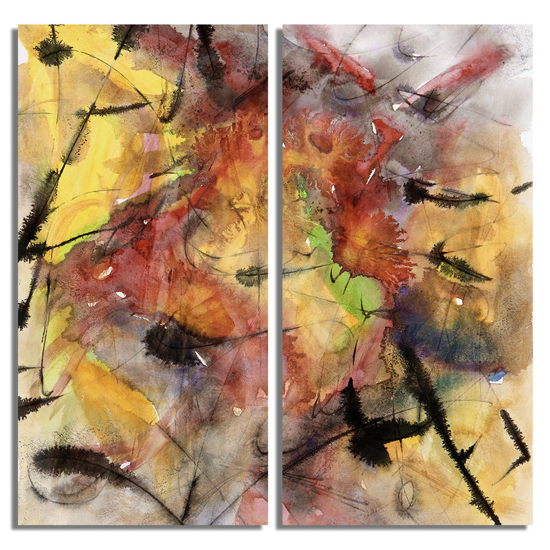 Bueno Exchange LXXIX' 2 Piece Wrapped Canvas Wall Art Set - Ready2HangArt