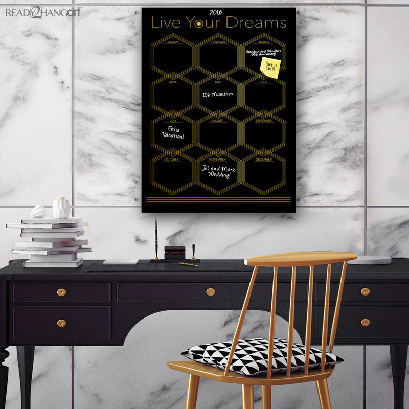 Glam Dry Erase Monthly Calendar on ArtPlexi