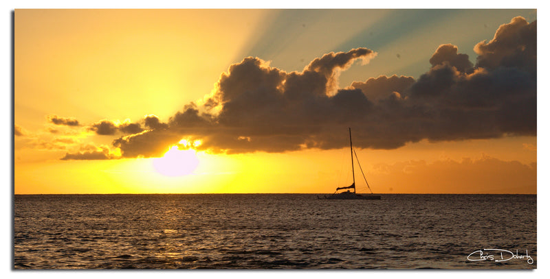'Maui Sunset' Wrapped Canvas Wall Art
