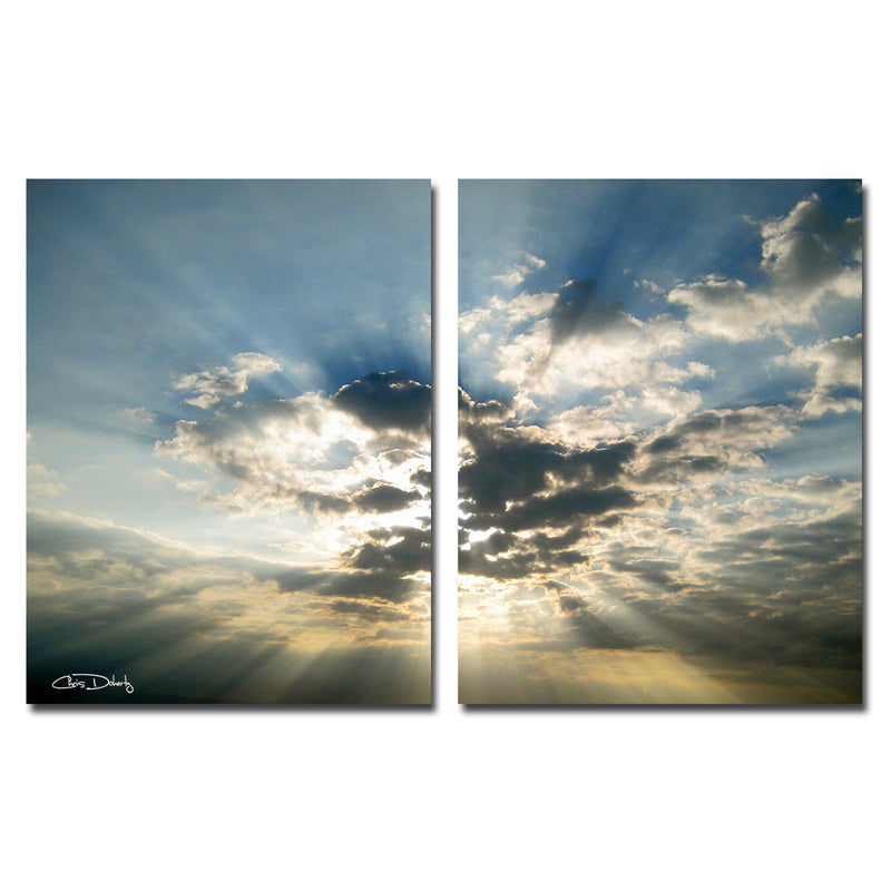 'Cloud Escape I' 2-Piece Wrapped Canvas Wall Art Set