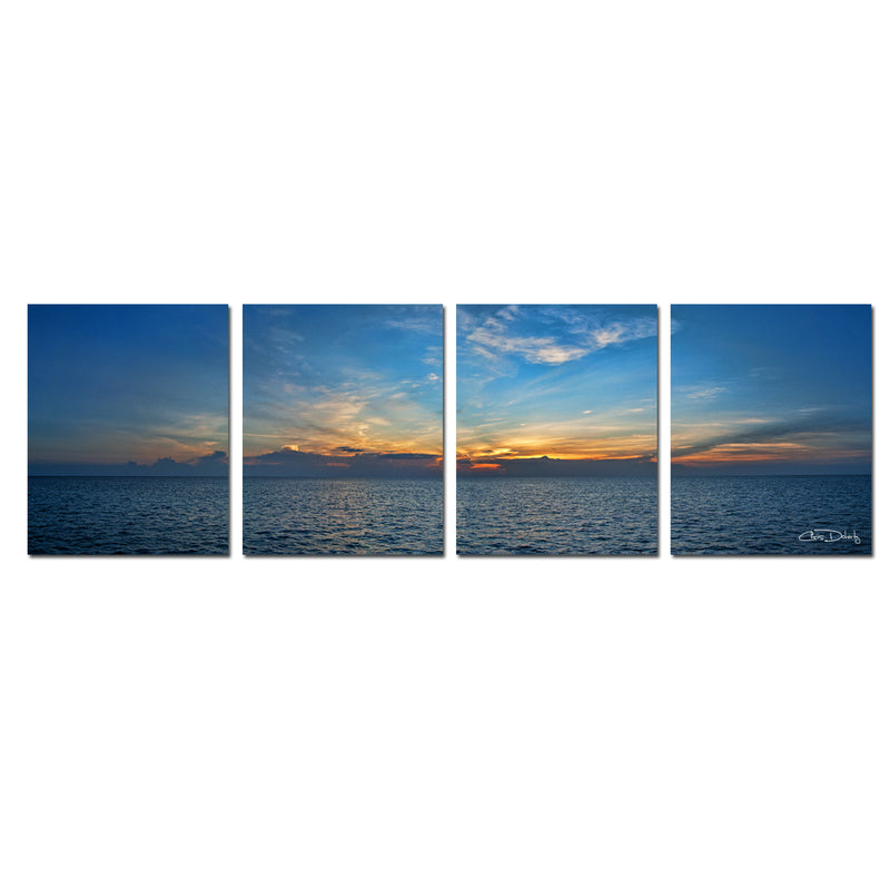 'Bahamas Sunset' 4-Piece Canvas Wall Art Set - Ready2HangArt
