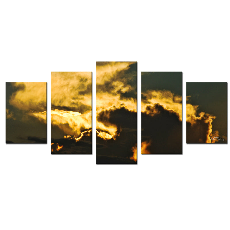 'Cloudescape II' 5-Piece Wrapped Canvas Wall Art Set - Ready2HangArt
