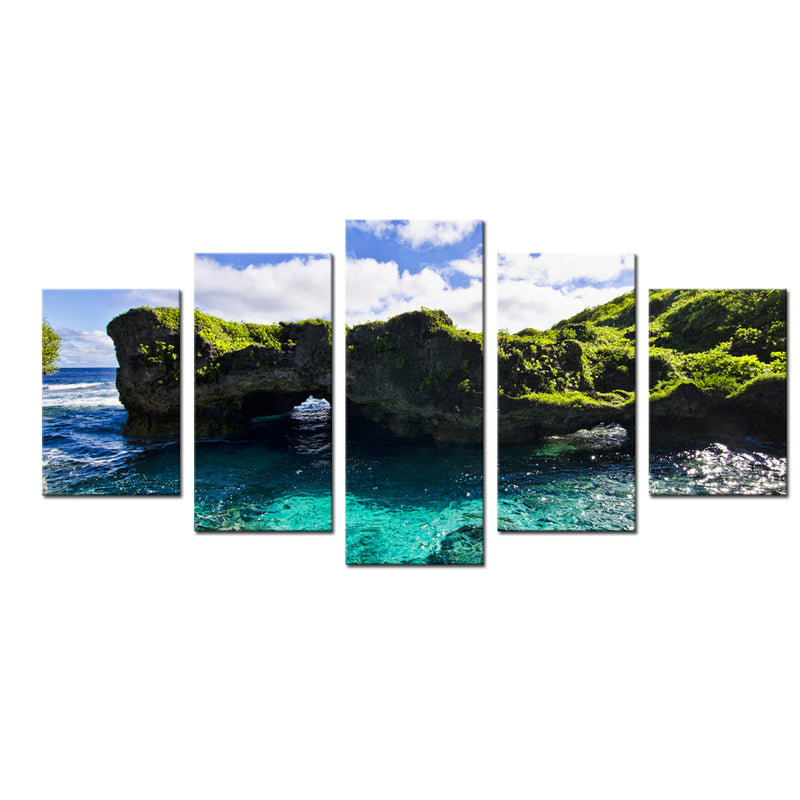 Seaglass II' 5-piece Canvas Wall Art - Ready2HangArt