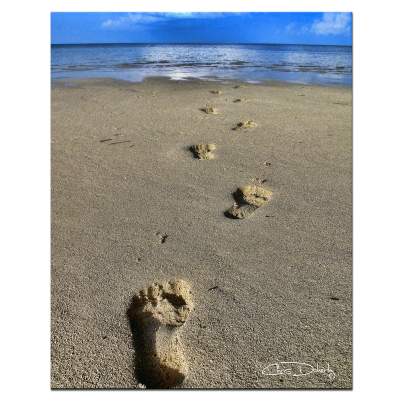 'Footprints' Wrapped Canvas Wall Art - Ready2HangArt