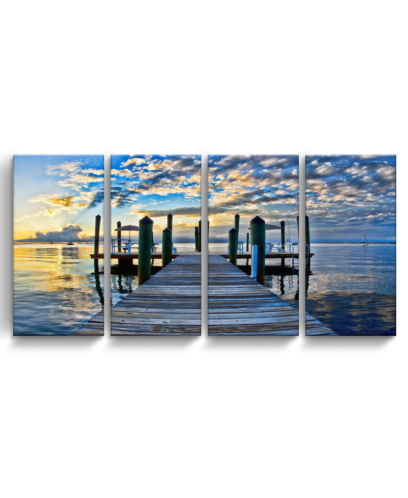 'Key Largo' 4-Piece Wrapped Canvas Wall Art Set - Ready2HangArt