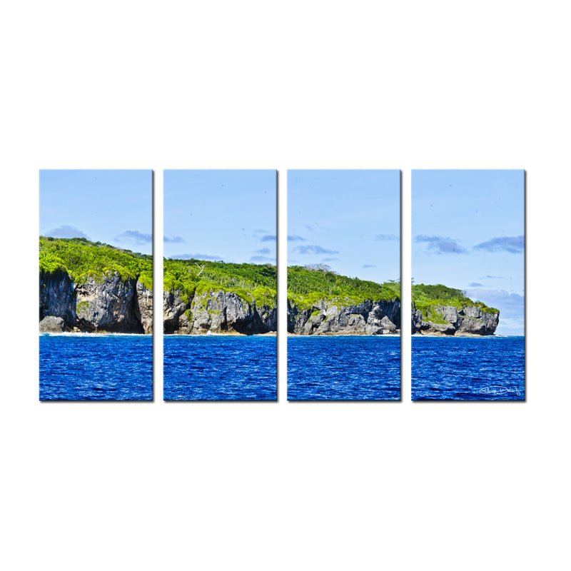 'Niue Pano' 4-Piece Wrapped Canvas Wall Art Set - Ready2HangArt