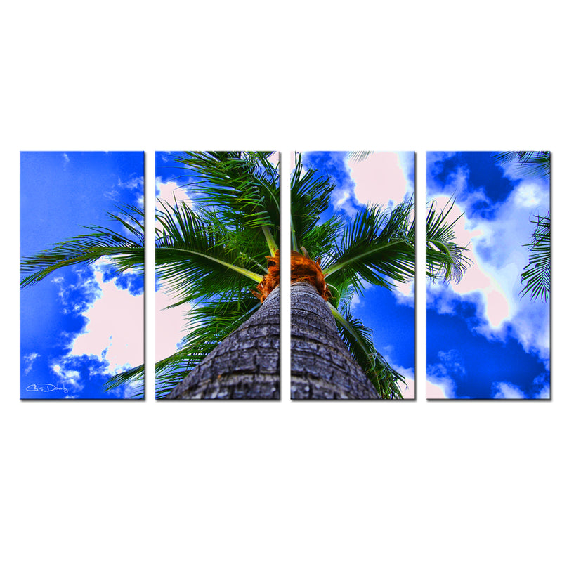 'Palms III' 4-Piece Wrapped Canvas Wall Art Set - Ready2HangArt