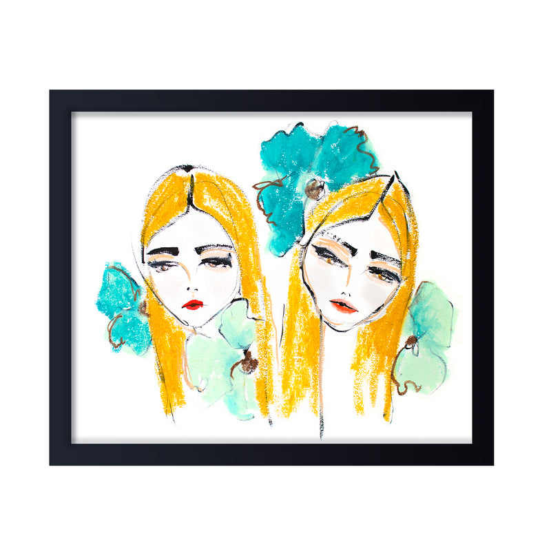 'Cara And Carina' Framed Print Wall Art