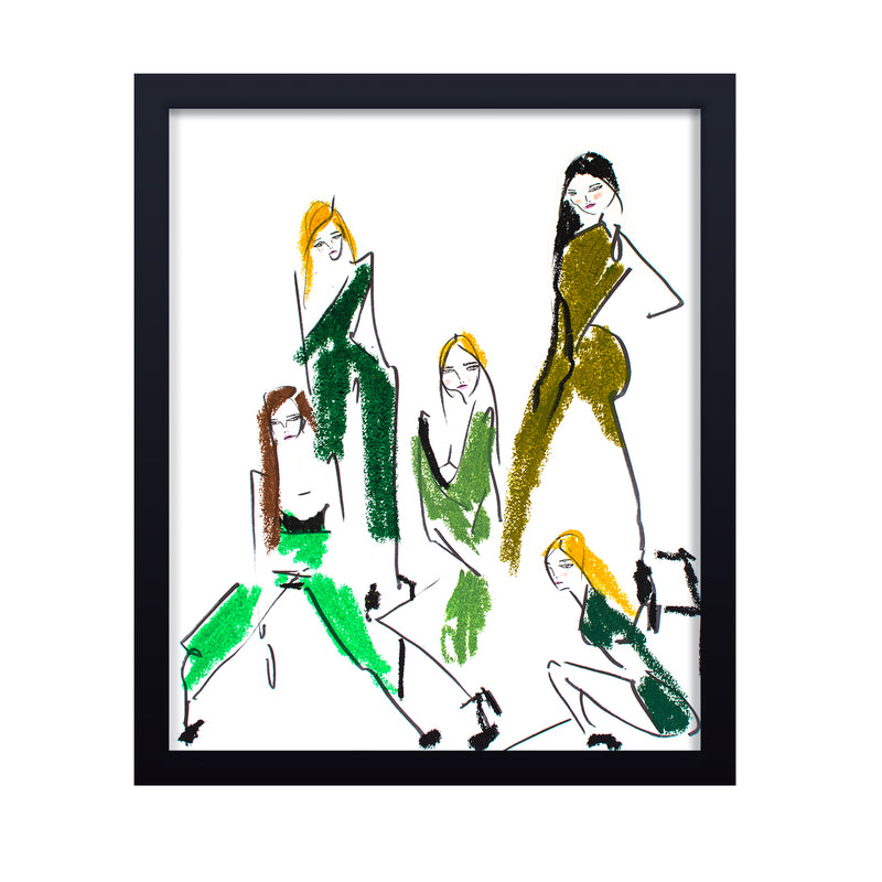 'W Models' Framed Print Wall Art