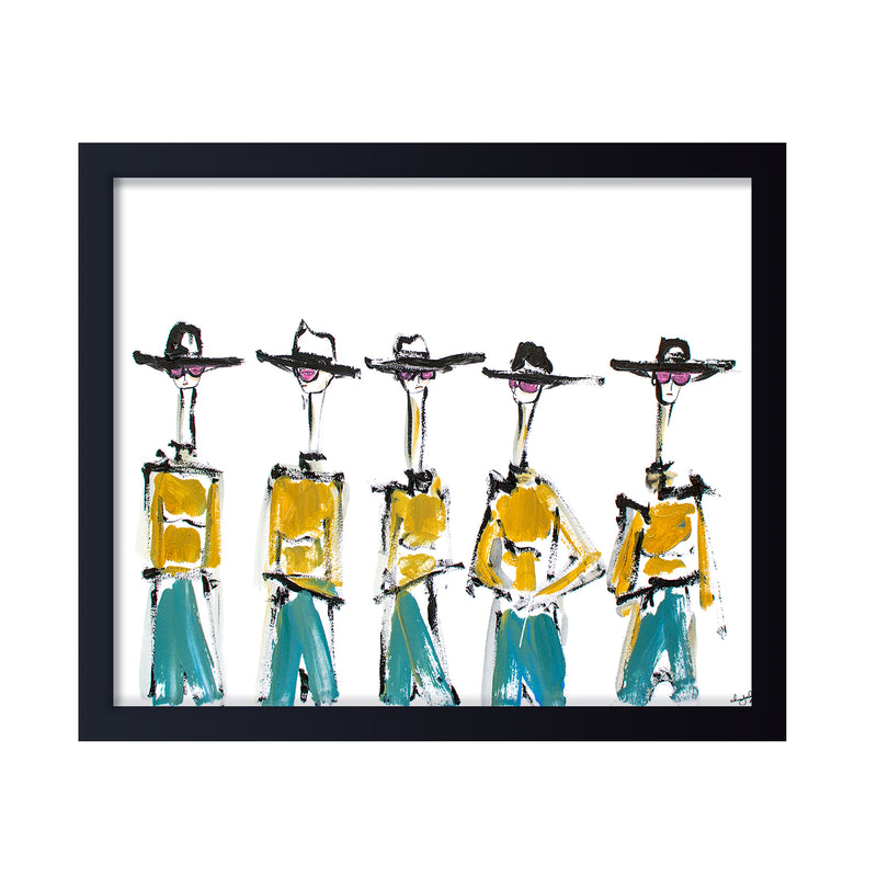 'Hats And Slacks' Framed Print Wall Art