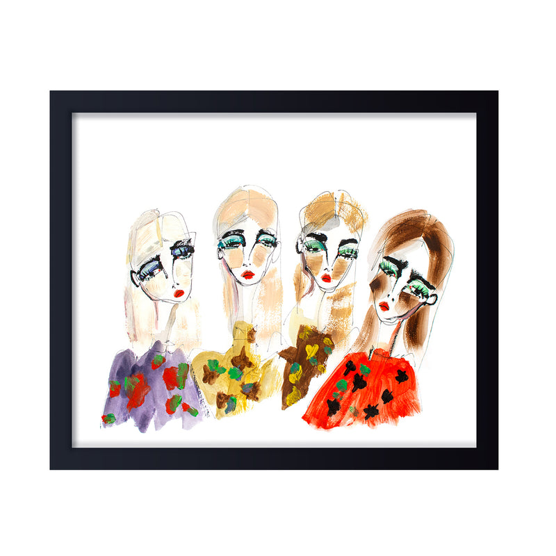 'Backstage Cheeks' Framed Print Wall Art