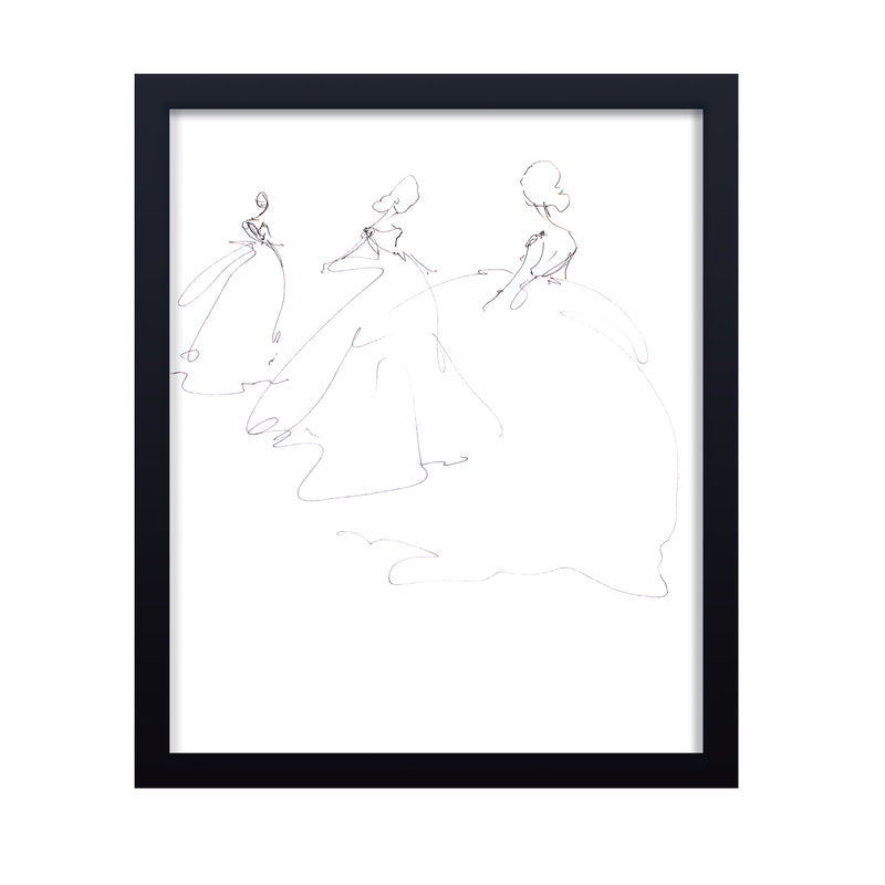 'Study Of Dress No.1' Framed Print Wall Art