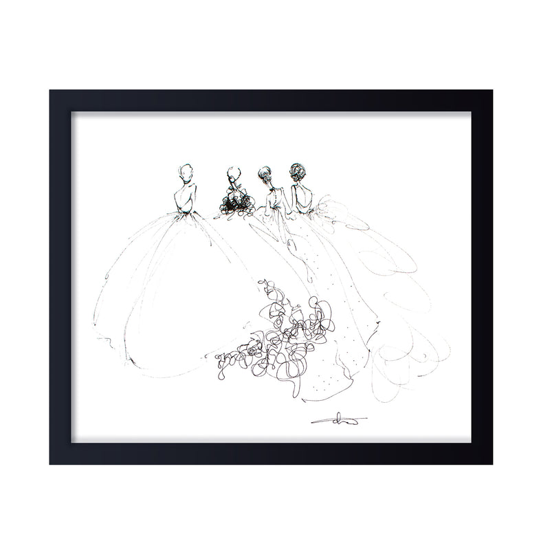 'Study Of Dress No.2' Framed Print Wall Art