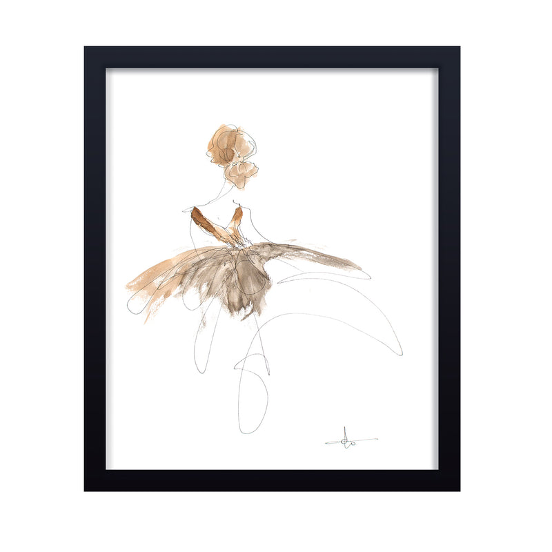 'Study Of Dress No.4' Framed Print Wall Art